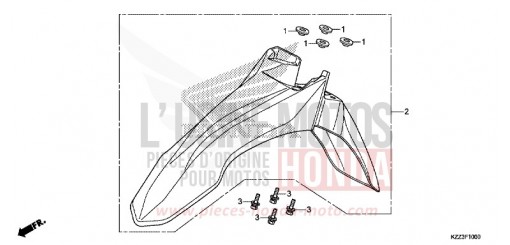 AILE AVANT CRF250LD de 2013